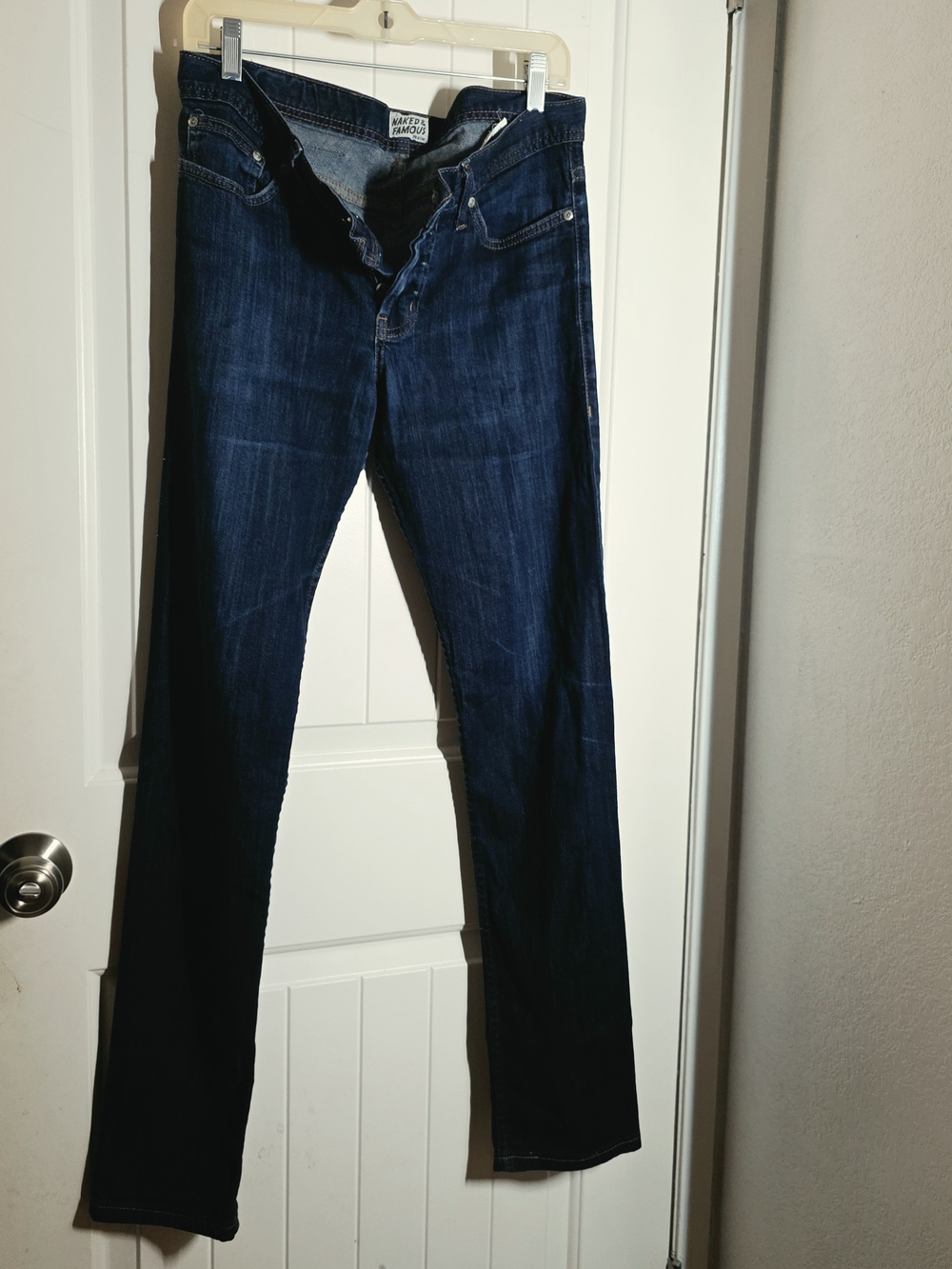 Naked & Famous Denim Dark Blur Weird Guy Jeans